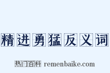 精进勇猛反义词是什么意思的图片